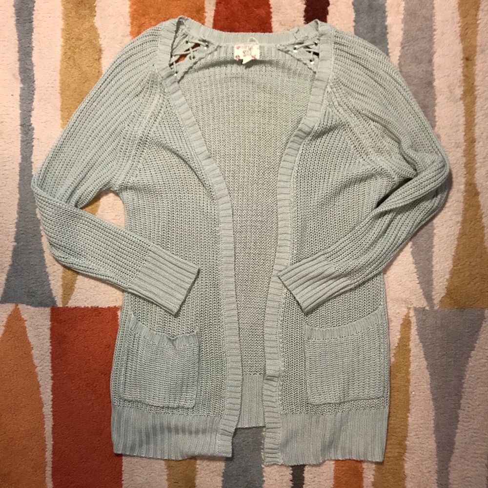Hippy Rose Cute mint cardigan -L
